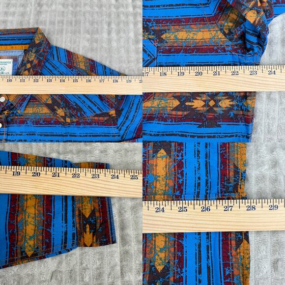 Panhandle Rough Stock Button Snap Shirt Women's XL Western Pearl Snap Rodeo‎ - Picture 5 of 6